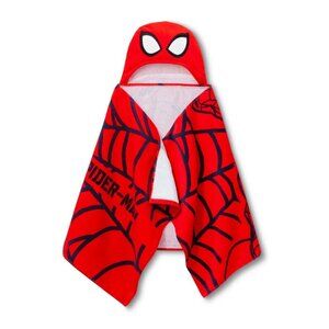 Marvel Spider-Man Kids Spiderman Hooded Bath Towel Red New